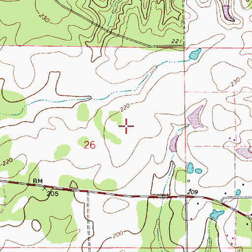 Topographic Map of United States Penitentiary Pollock, LA
