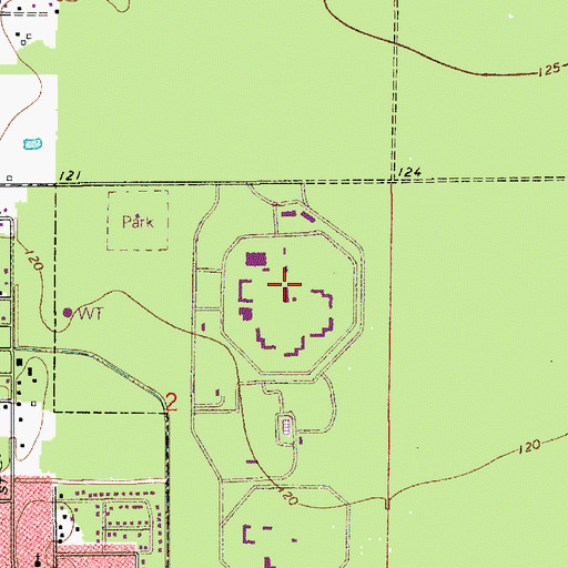 Topographic Map of Federal Correctional Institution Oakdale I, LA