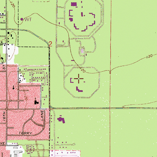 Topographic Map of Federal Correctional Institution Oakdale II, LA