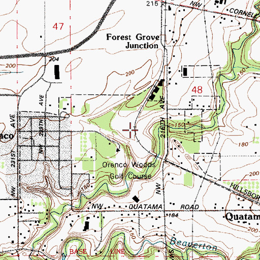 Topographic Map of Hillsboro Fire and Rescue Station 6 Cherry Lane, OR