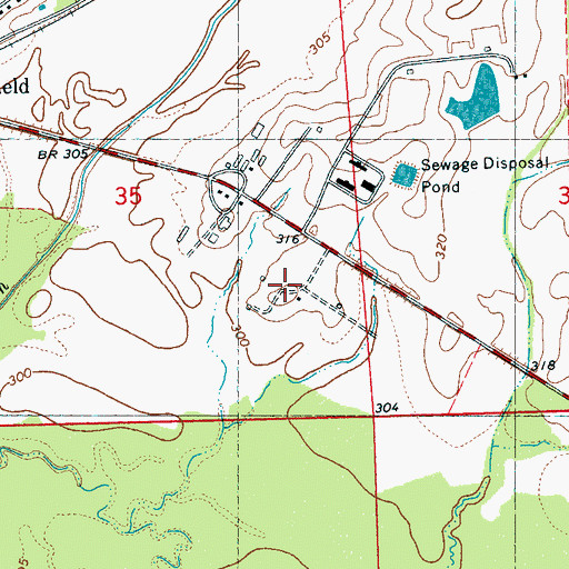 Topographic Map of Central Mississippi Correctional Facility, MS
