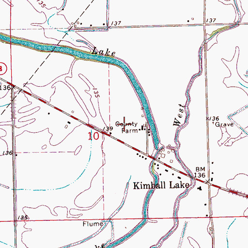 Topographic Map of Bolivar County Correctional Facility, MS