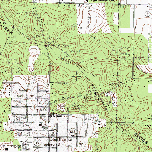 Topographic Map of George - Greene County / Regional Correctional Facility, MS