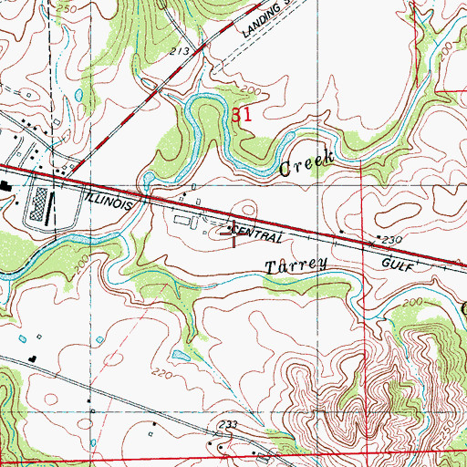 Topographic Map of Holmes - Humphreys County / Regional Correctional Facility, MS