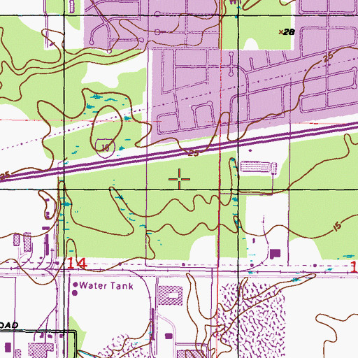 Topographic Map of Harrison County Detention Center, MS