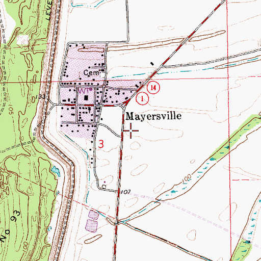Topographic Map of Issaquena County Correctional Facility, MS