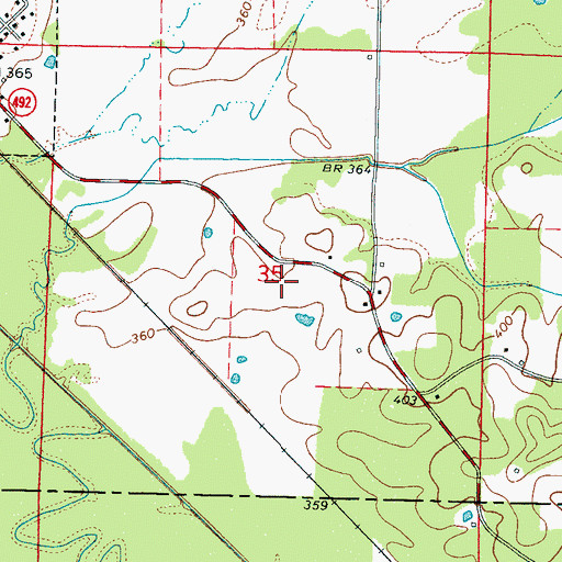 Topographic Map of Walnut Grove Correctional Facility, MS