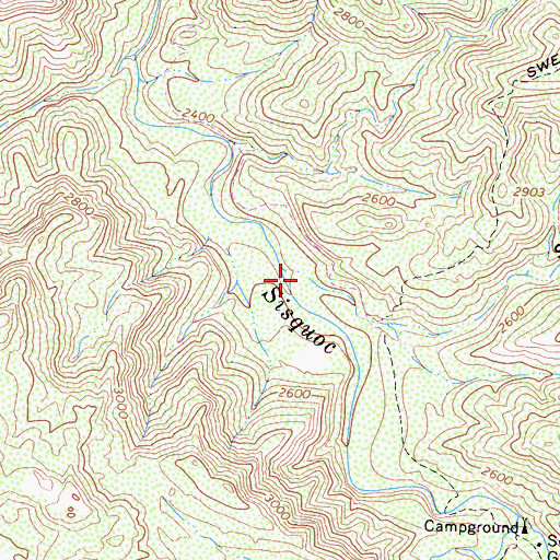 Topographic Map of Sweetwater Canyon, CA