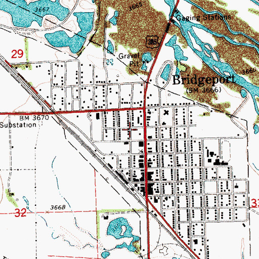 Topographic Map of Morrill County Sheriff, NE