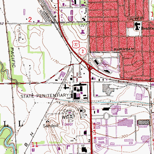 Topographic Map of Nebraska State Penitentiary, NE