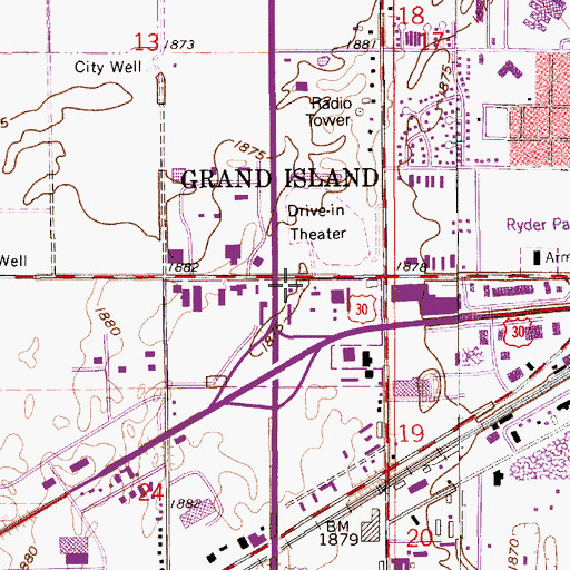 Topographic Map of Nebraska State Highway Patrol Troop C, NE