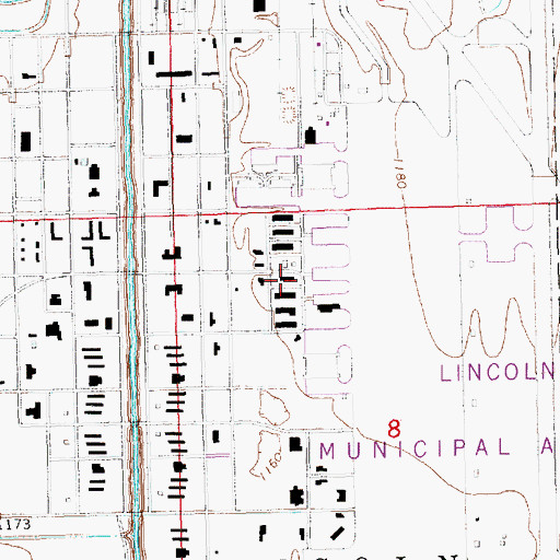 Topographic Map of Nebraska State Highway Patrol Troop H, NE