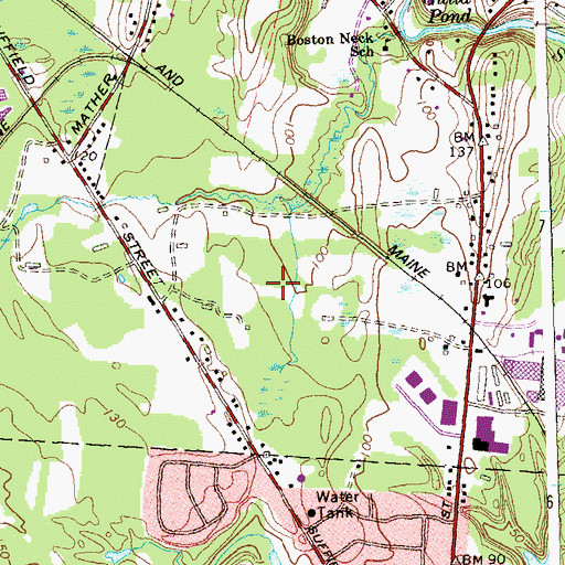 Topographic Map of MacDougall - Walker Correctional Institution, CT