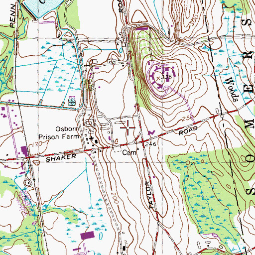 Topographic Map of Robinson Correctional Institution, CT
