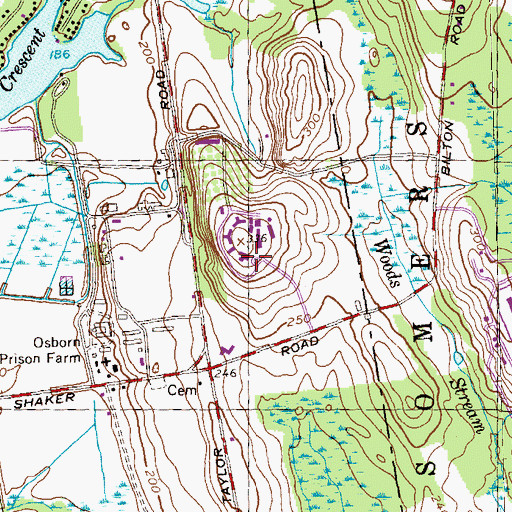 Topographic Map of Enfield Correctional Institution, CT