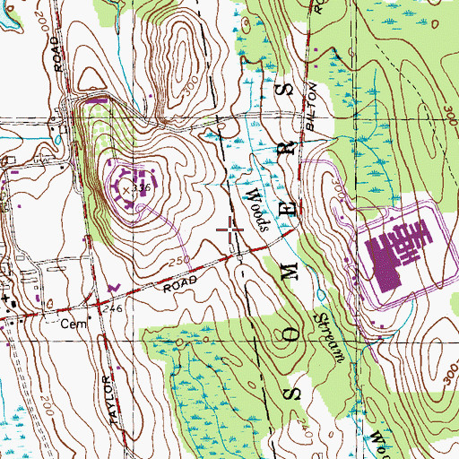Topographic Map of Willard - Cybulski Correctional Institution, CT
