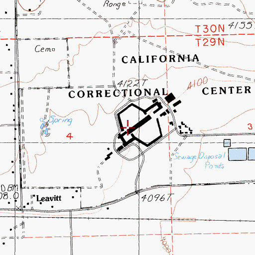 Topographic Map of California Correctional Center, CA