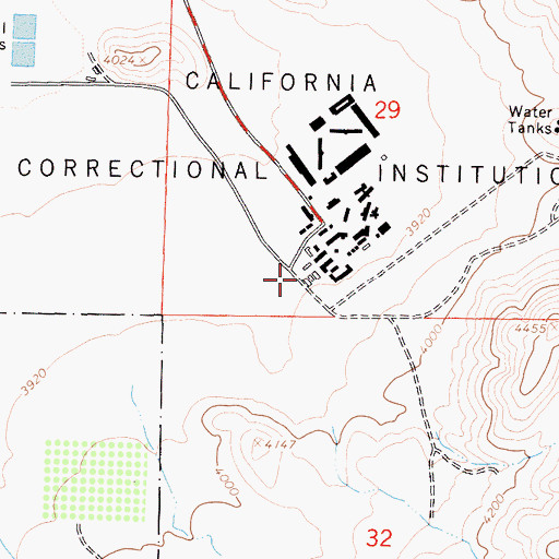 Topographic Map of California Correctional Institution, CA
