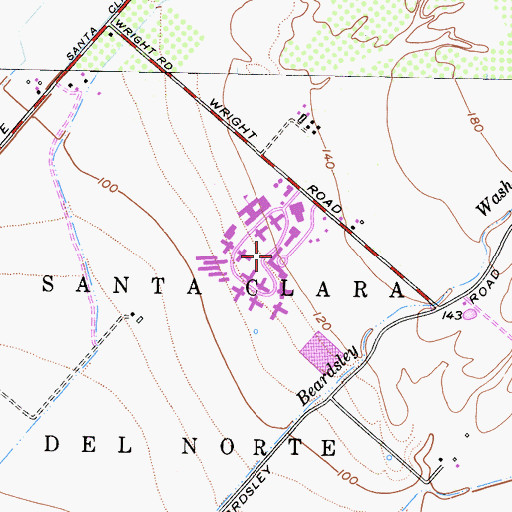 Topographic Map of Ventura Youth Correctional Facility, CA