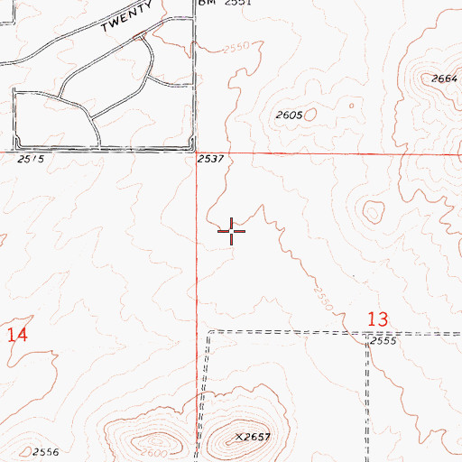 Topographic Map of California City Correctional Facility, CA