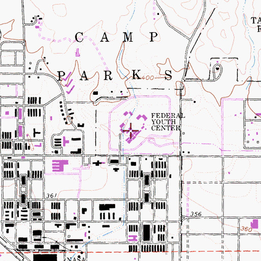 Topographic Map of Federal Correctional Institution Dublin, CA