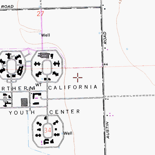 Topographic Map of California Health Care Facility - Stockton, CA