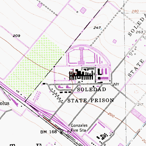 Topographic Map of Correctional Training Facility, CA