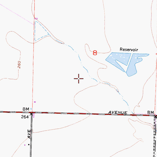 Topographic Map of Delano Community Correctional Facility, CA