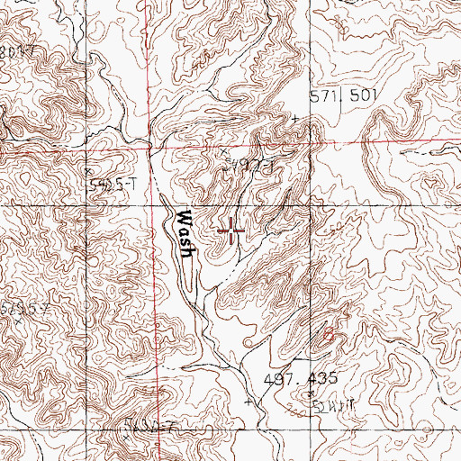 Topographic Map of Mesquite Police Department, NV