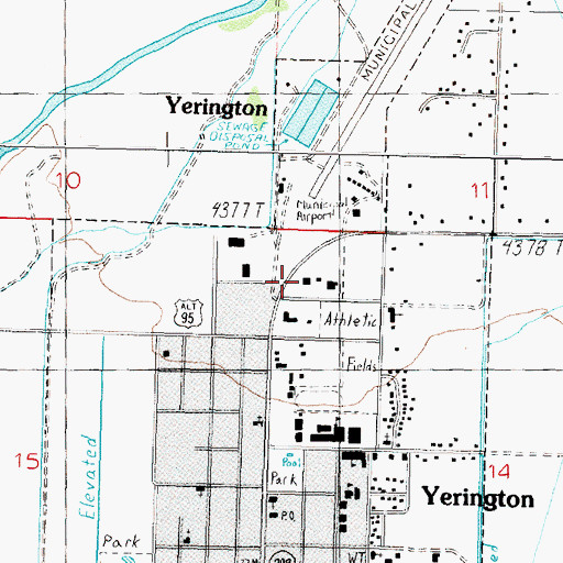 Topographic Map of Lyon County Sheriff's Office, NV