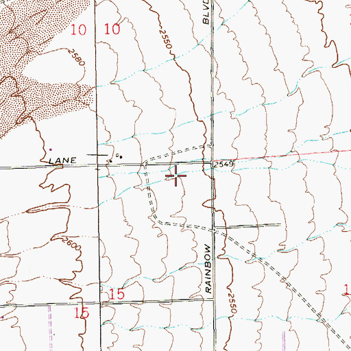 Topographic Map of Las Vegas Metropolitan Police Department Enterprise Area Command, NV
