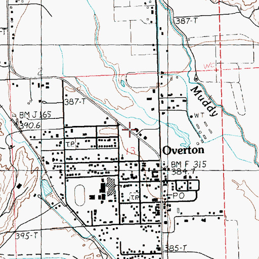 Topographic Map of Las Vegas Metropolitan Police Department Overton Substation, NV