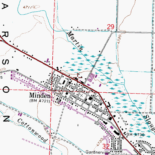 Topographic Map of Douglas County Sheriff's Office, NV