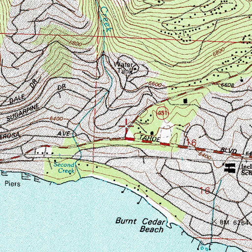 Topographic Map of Washoe County Sheriff Substation, NV