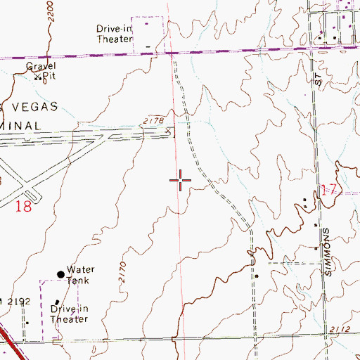 Topographic Map of LVMPD Police-Search & Rescue-Air, NV