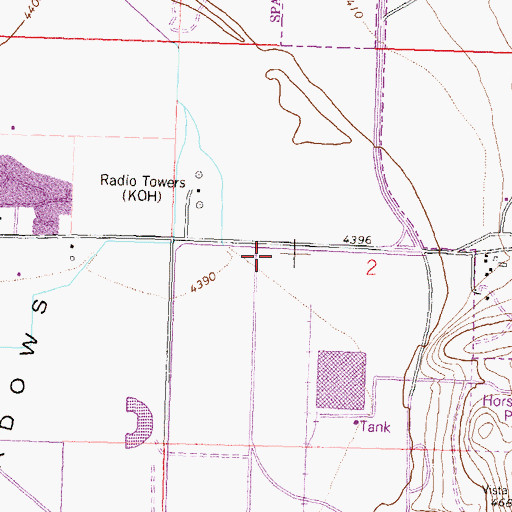 Topographic Map of Sparks Police Department, NV