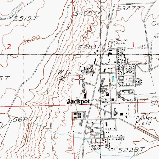 Topographic Map of Elko County Sheriff's Office Substation, NV