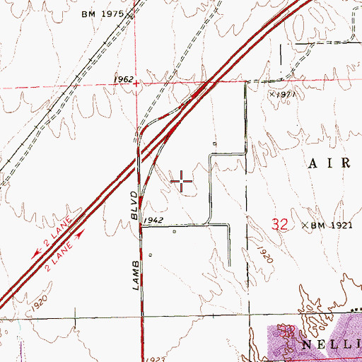 Topographic Map of Florence McClure Women's Correctional Center, NV
