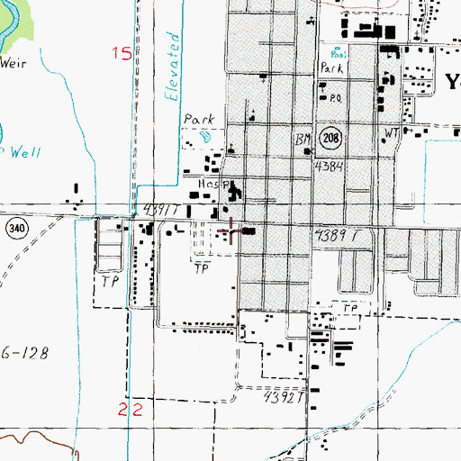 Topographic Map of Nevada Highway Patrol Northern Command West Yerington, NV