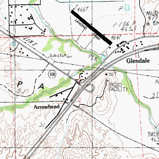Topographic Map of Nevada Highway Patrol Southern Command Moapa, NV