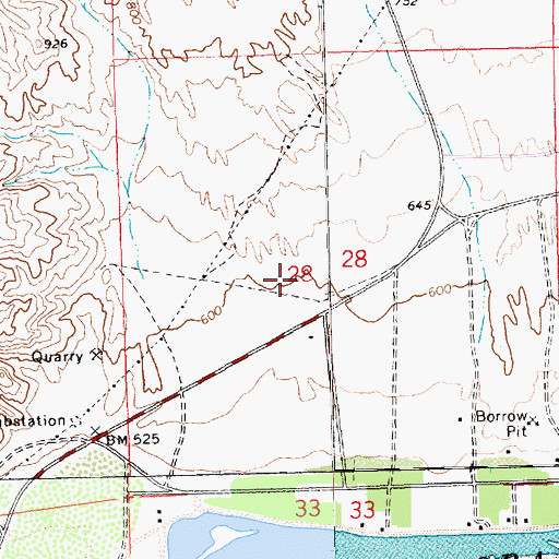 Topographic Map of Nevada Highway Patrol Southern Command Laughlin Substation, NV