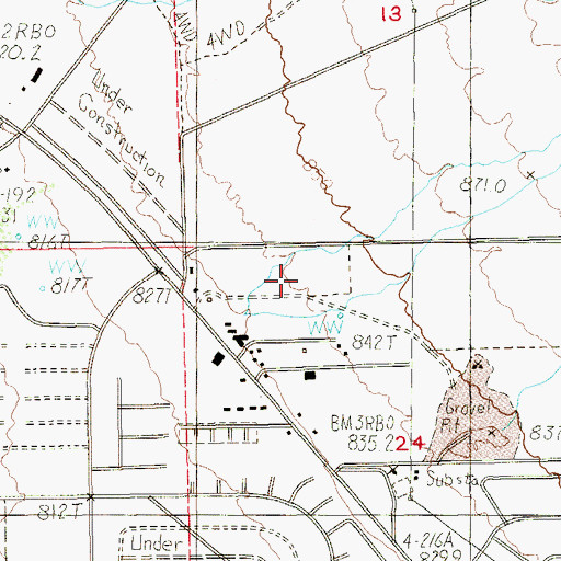 Topographic Map of Nevada Highway Patrol Southern Command Pahrump Substation, NV