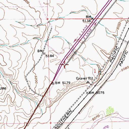 Topographic Map of Nevada Highway Patrol Northern Command East, NV
