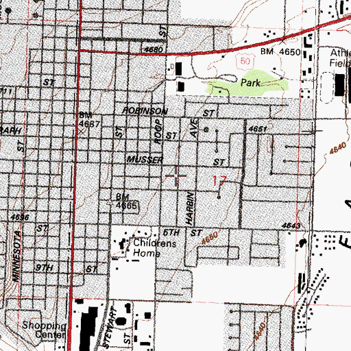 Topographic Map of Nevada Highway Patrol Northern Command Carson City, NV