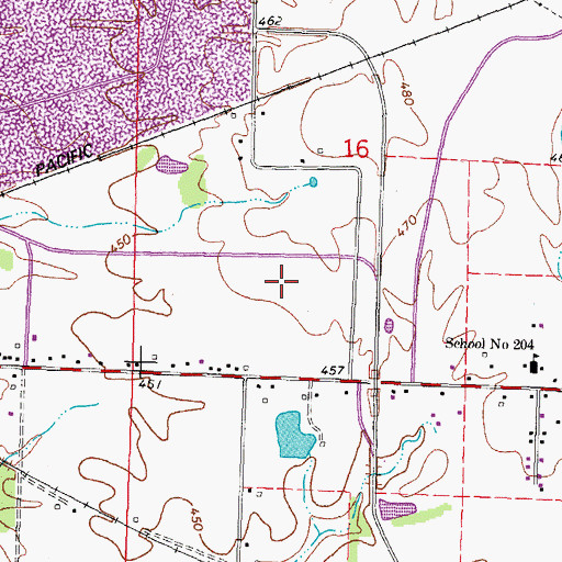 Topographic Map of Pinckneyville Correctional Center, IL