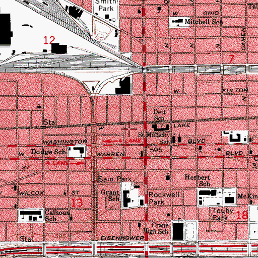 Topographic Map of Illinois Department of Juvenile Justice, IL