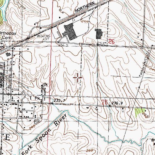 Topographic Map of Illinois Youth Center - Kewanee, IL