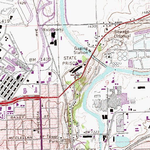 Topographic Map of South Dakota State Penitentiary, SD
