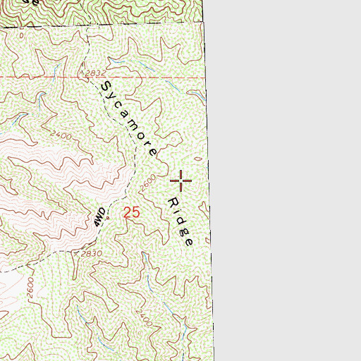 Topographic Map of Sycamore Ridge, CA