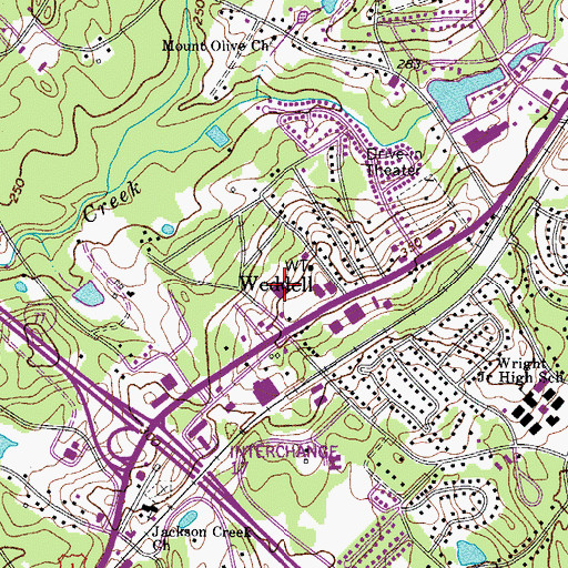 Topographic Map of Northeast Post Office, SC